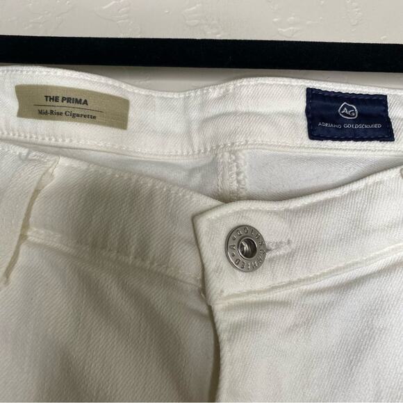 Adriano Goldschmied White The Prima Mid Rise Cigarette Jeans  31R - Picture 6 of 11